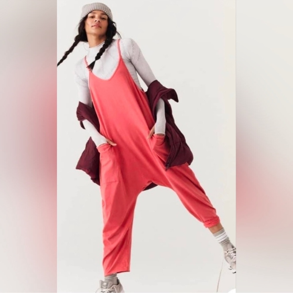 Free People Hot Shot Onesie Coral medium